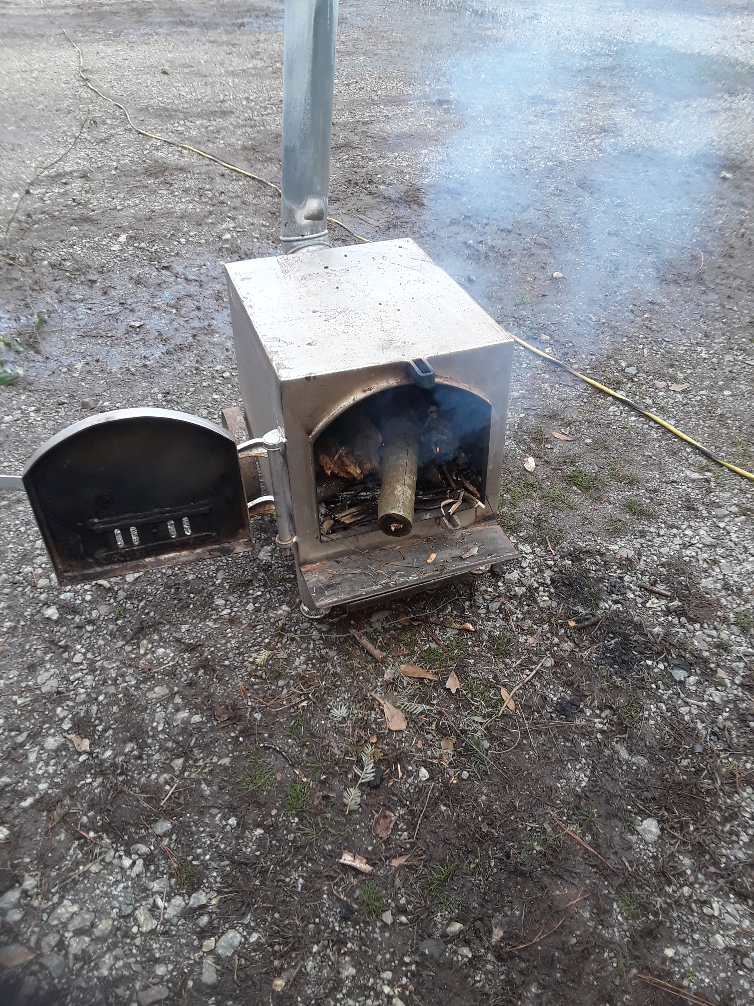 Handcrafted metal firebox